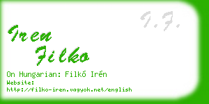 iren filko business card