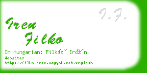 iren filko business card